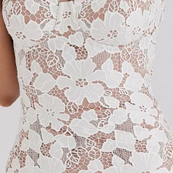 New HOUSE OF CB Pearl Floral Embroidered Dress