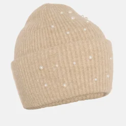 Pearly Knitted Beanie Hat
