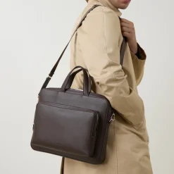 New CALVIN KLEIN Pebbled Leather Briefcase