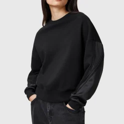 Clearance ALLSAINTS Peggy Hybrid Zip Sweatshirt