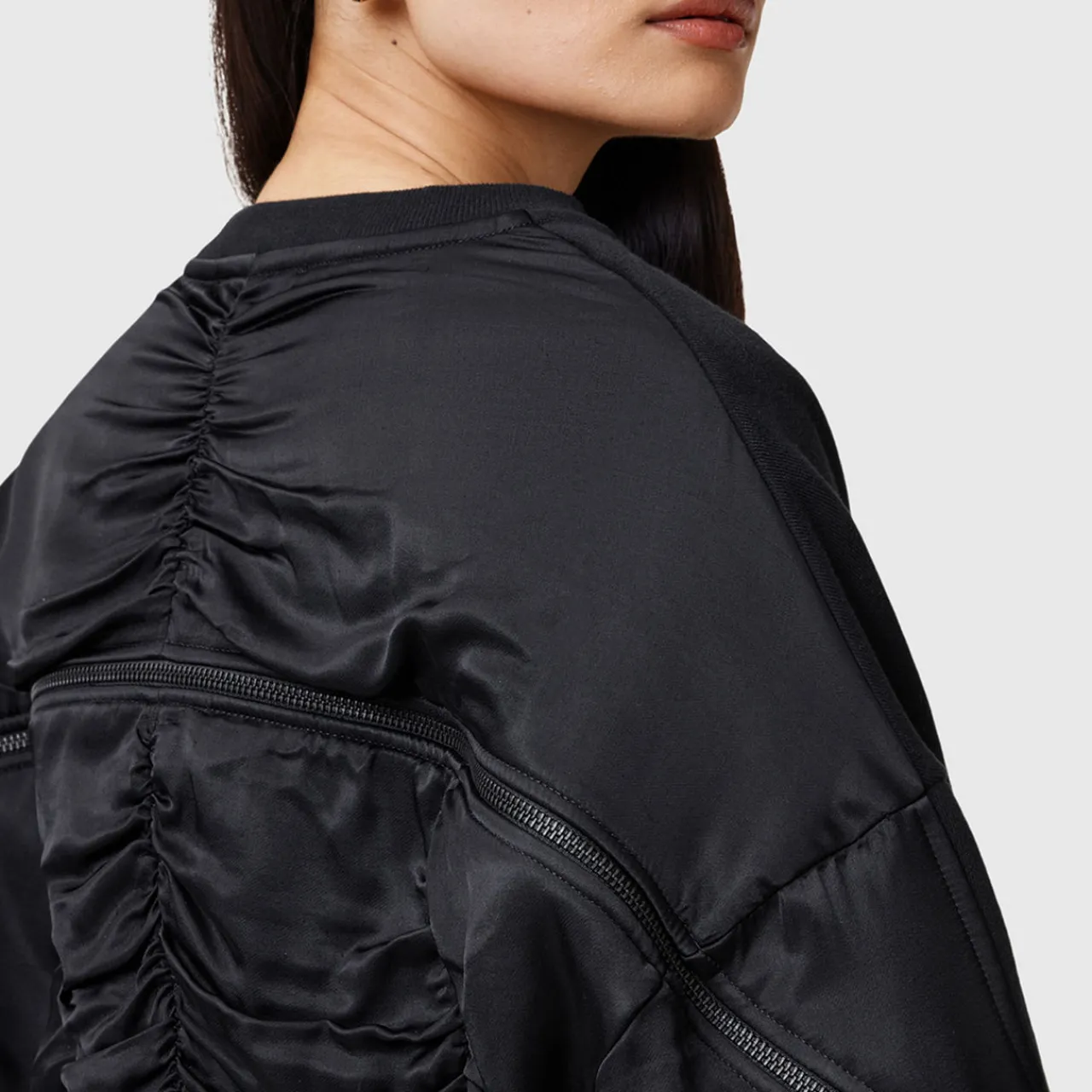 Clearance ALLSAINTS Peggy Hybrid Zip Sweatshirt