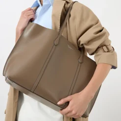 Sale TORY BURCH Perry Triple-Compartment Leather Tote Bag