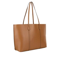 Perry Triple-Compartment Leather Tote Bag