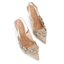 Petalo Embellished Slingback Courts
