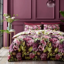 Hot RHS Pia Floral Plum Duvet Set