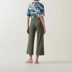 Piana Cropped Wide Leg Trousers