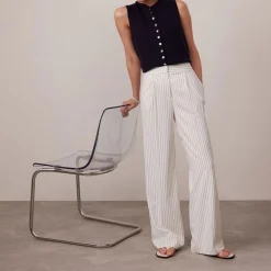 Hot MINT VELVET Pinstripe Wide Leg Trousers