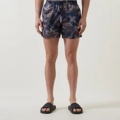 New BOSS Piranha Print Drawstring Swim Shorts