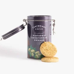 Pistachio Shortbread Rounds in Tin 200g