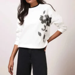 Clearance MINT VELVET Placement Floral Sweatshirt