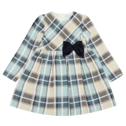 Plaid Bow-Detail Dress