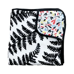 Plant Print Reversible Muslin Blanket
