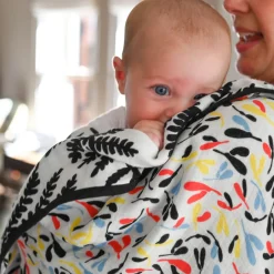 Plant Print Reversible Muslin Blanket