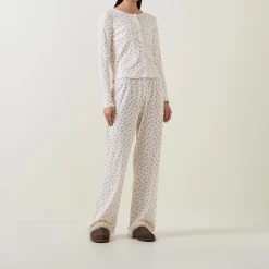 Pointelle Rose Long Pyjama Set