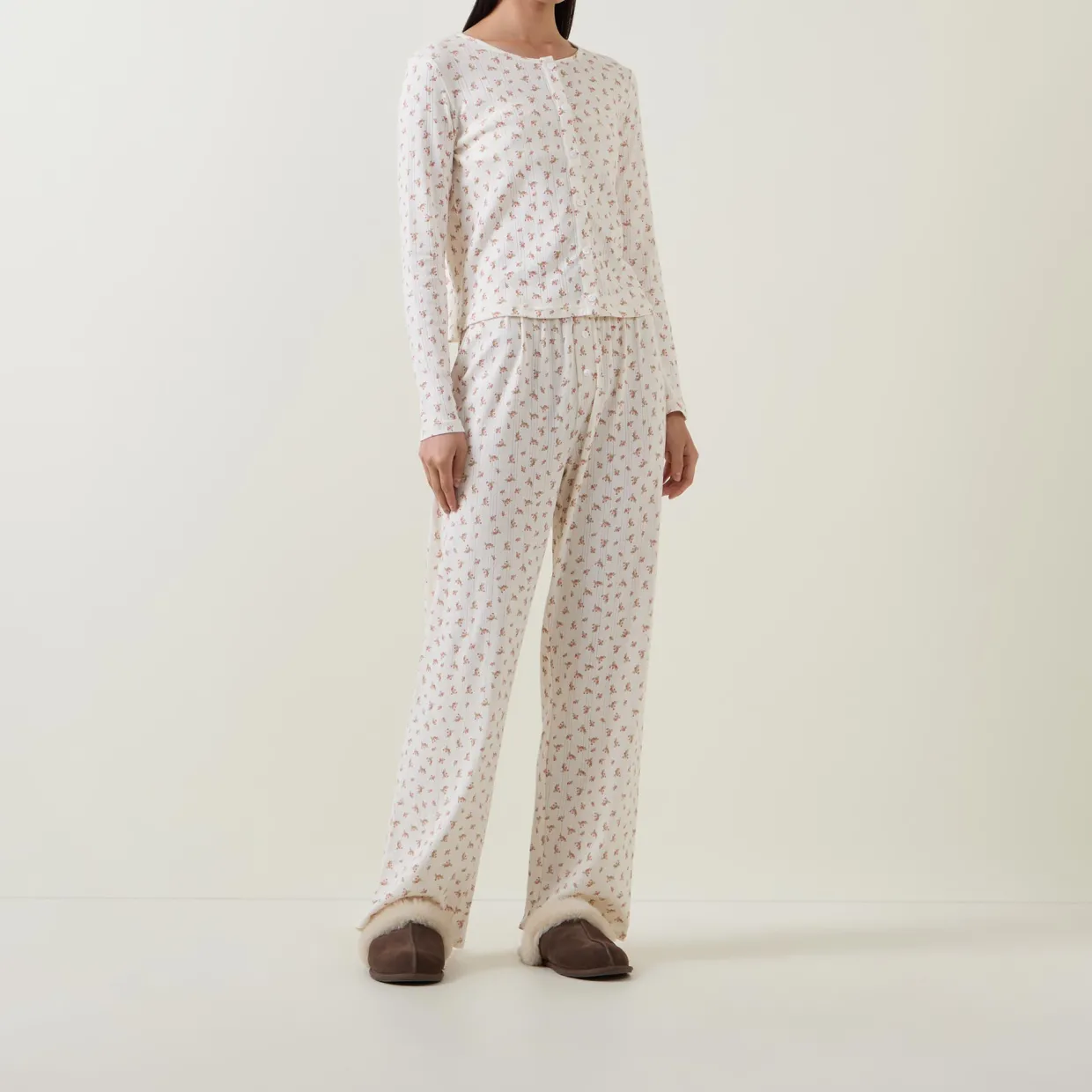 Pointelle Rose Long Pyjama Set