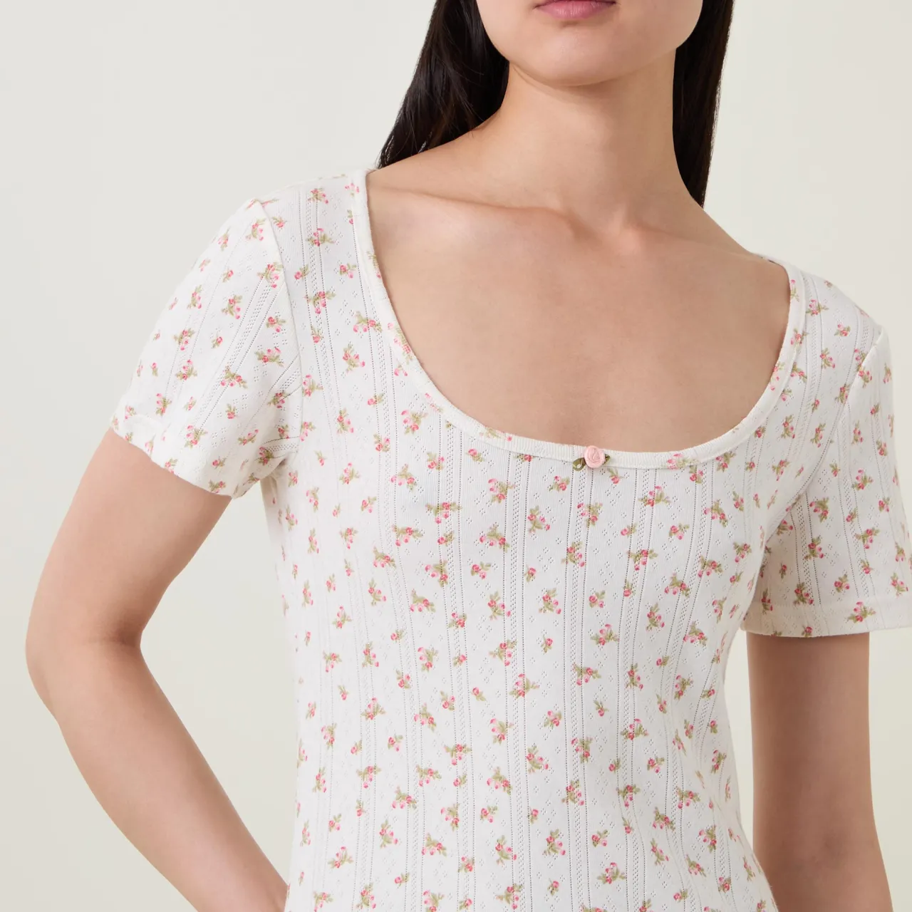 Online THE NAP CO. Pointelle Rose Night Dress