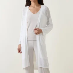 Pointelle-Stitch Cardigan