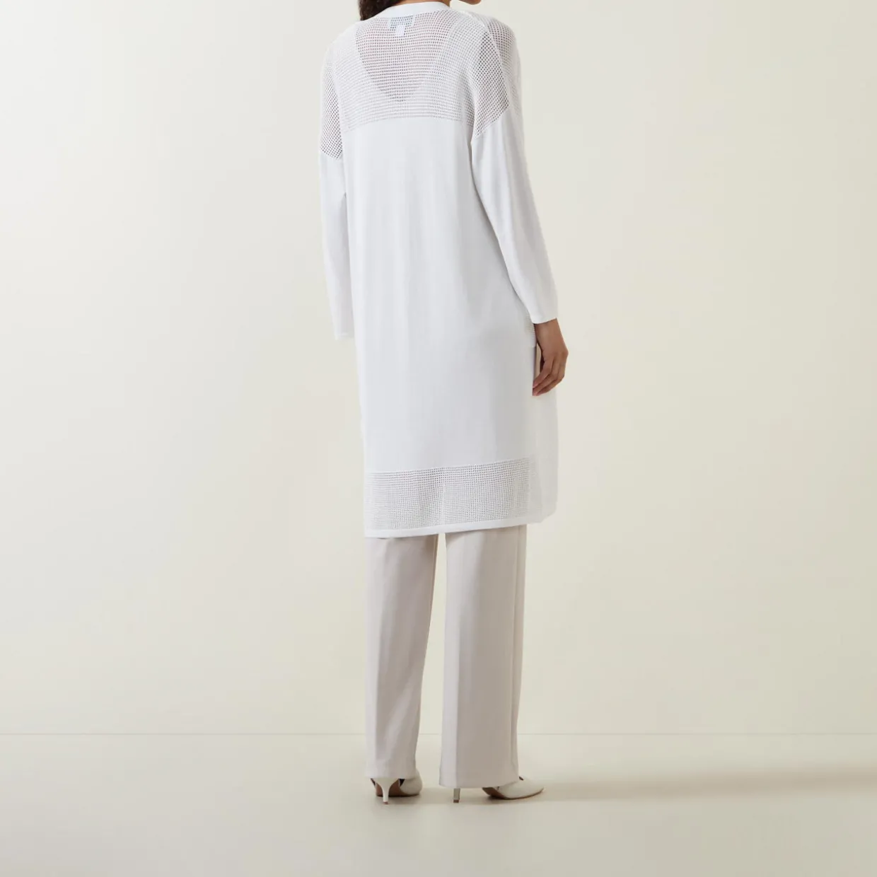 Pointelle-Stitch Cardigan