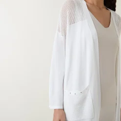 Pointelle-Stitch Cardigan