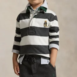New POLO RALPH LAUREN Polo Bear Stripe Rugby Shirt 3-7 Years