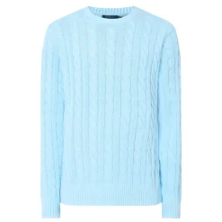 Sale POLO RALPH LAUREN Polo Player Logo Cable Knit Sweater