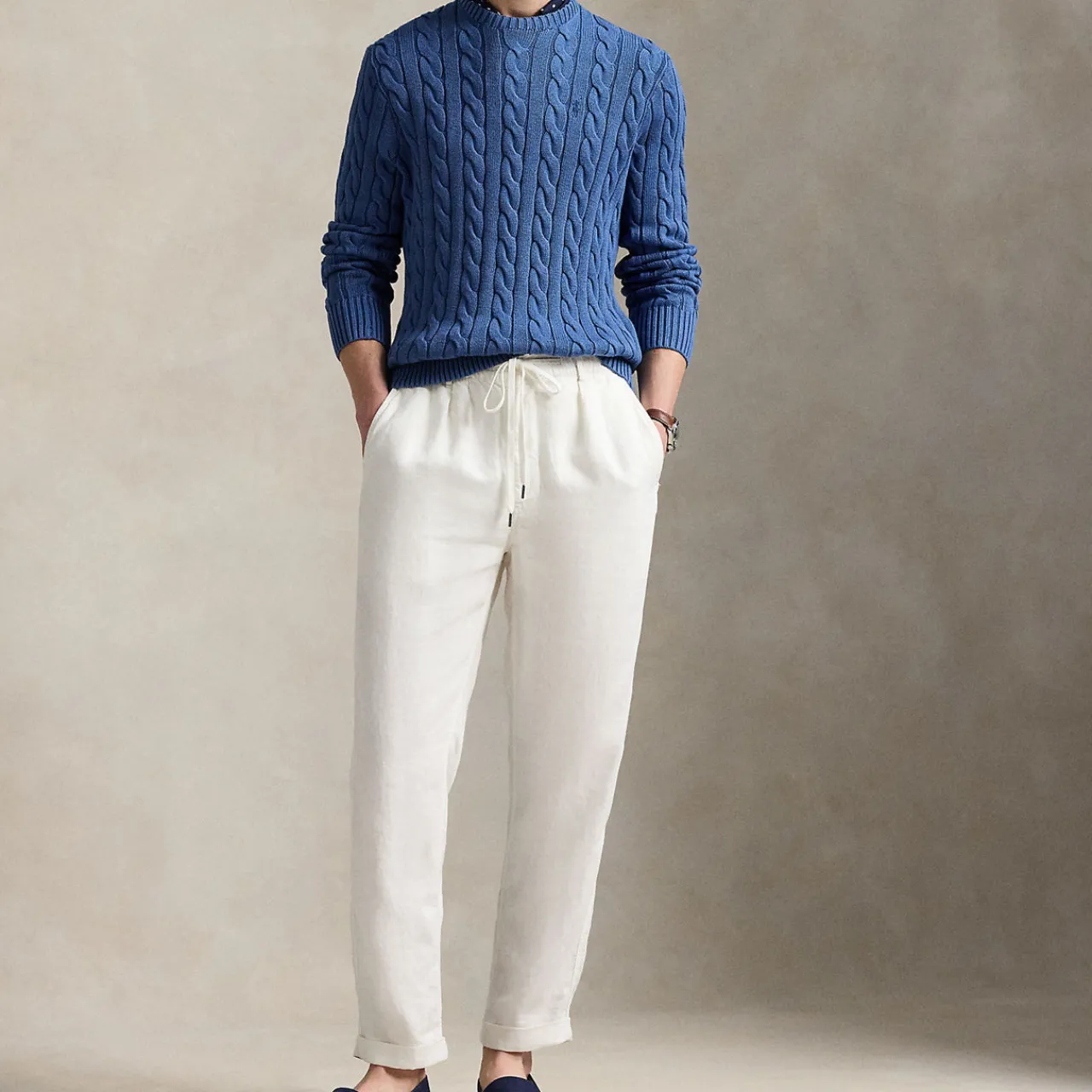 Online POLO RALPH LAUREN Polo Player Logo Cable Knit Sweater