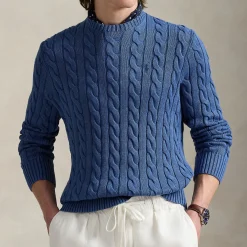 Online POLO RALPH LAUREN Polo Player Logo Cable Knit Sweater