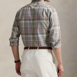 Hot POLO RALPH LAUREN Polo Player Logo Oxford Check Shirt