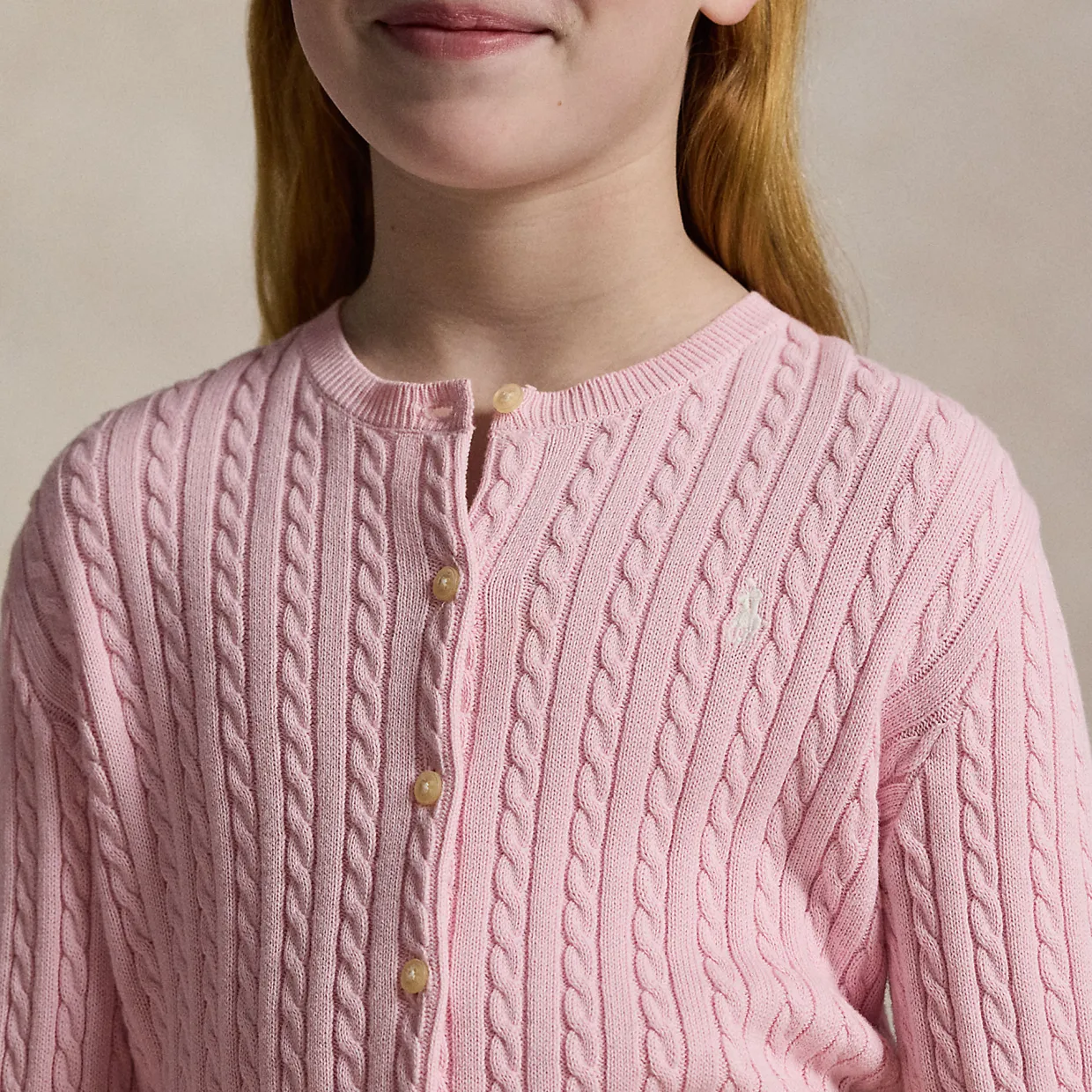 Polo Player Mini-Cable Cardigan 6-12 Years