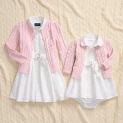 Polo Player Mini-Cable Cardigan 9-24 Months