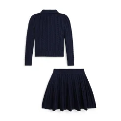 New POLO RALPH LAUREN Polo Pony Two-Piece Cardigan & Skirt Set 3-6 Years