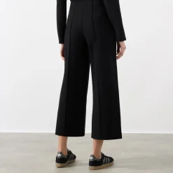Ponte Cropped Wide Leg Pant