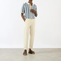 Fashion WAX LONDON Porto Striped Knitted Shirt