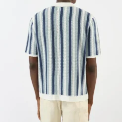 Fashion WAX LONDON Porto Striped Knitted Shirt