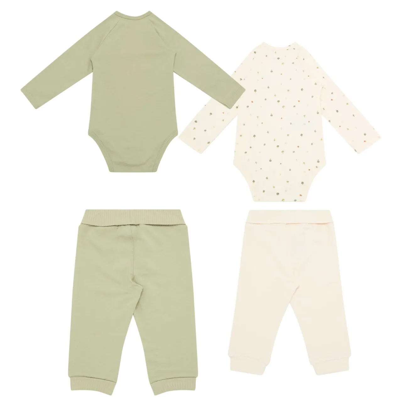 New MAYORAL Printed Bodysuits & Sweatpants Four-Piece Set