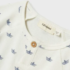 Printed Motif Ribbed T-Shirt