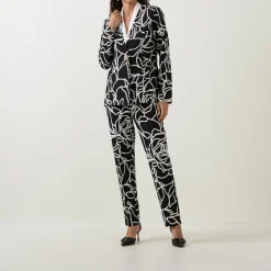 Printed Slim Leg Trousers