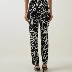Printed Slim Leg Trousers