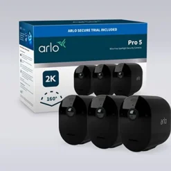 Hot ARLO Pro 5 3 Camera Kit 2K Resolution Black