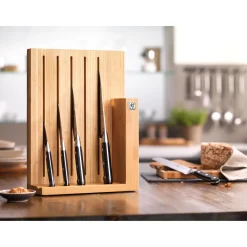 Sale ZWILLING J.A. HENCKELS PRO 6pcs Natural Bamboo Knife Block Set