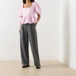 Puff Peplum Top