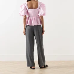 Puff Peplum Top