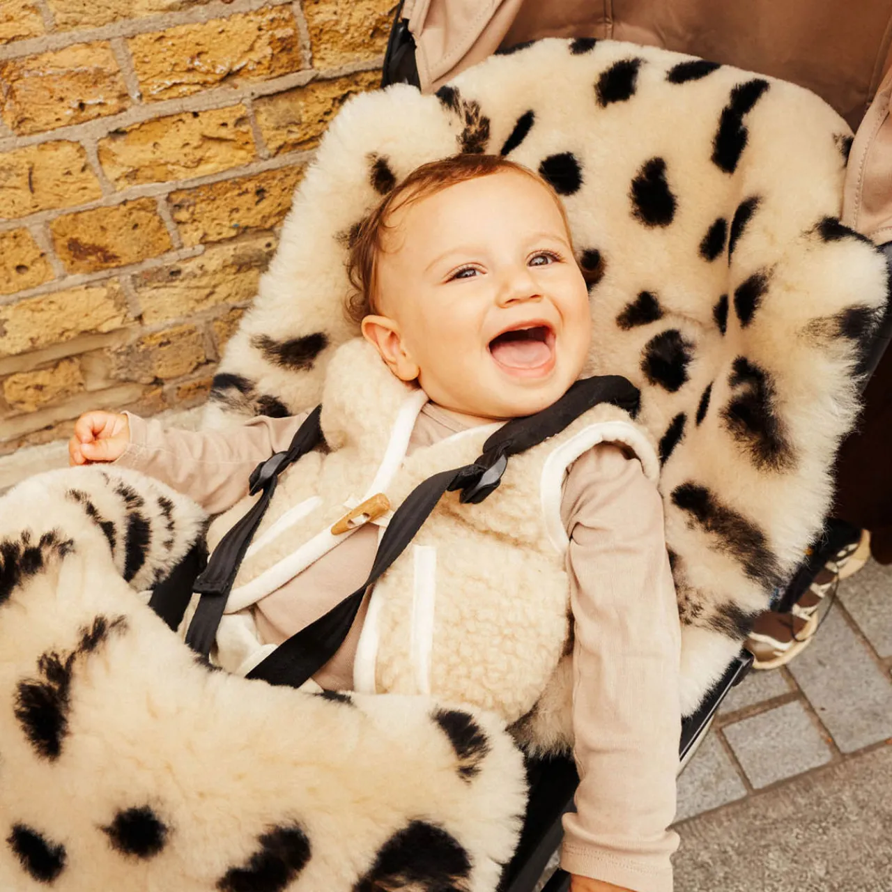 New BINIBAMBA Puffmuff Buggy Liner Leopard