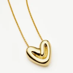 Best MISSOMA Puffy Heart 18k Gold Plated Necklace