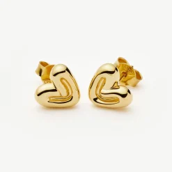 Puffy Heart 18kt Gold Vermeil Earrings
