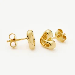 Puffy Heart 18kt Gold Vermeil Earrings