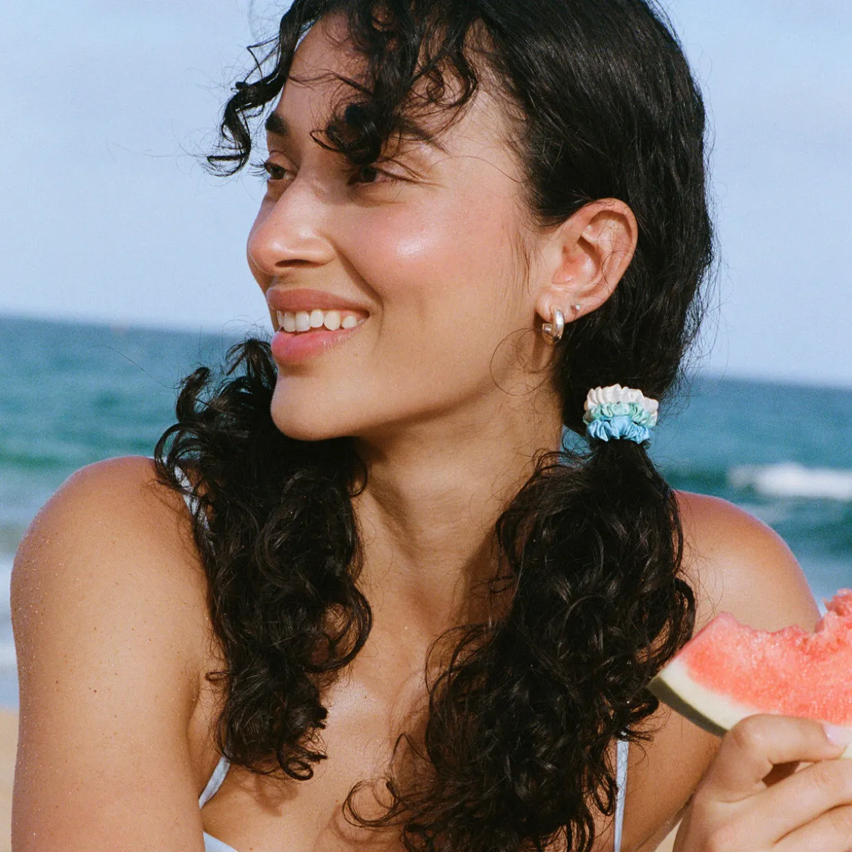 Pure Silk Minnie Scrunchies - Sundown