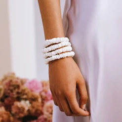 Pure Silk Skinny Scrunchies - White