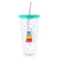 Hot PUSHEEN Beaker & Straw