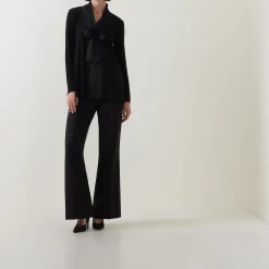 Hot JOSEPH RIBKOFF Pussybow Solid Blouse